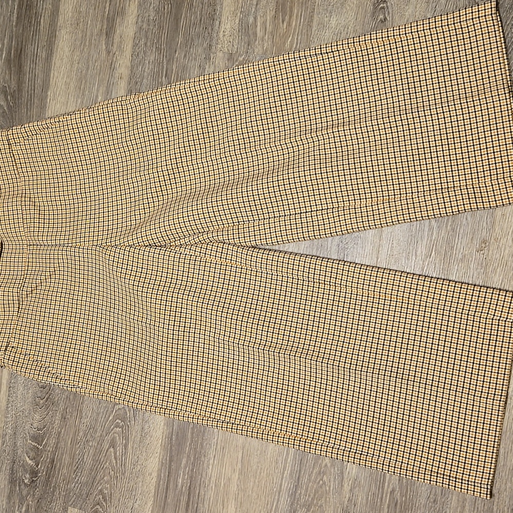 LOFT plaid wide leg cropped pants sz 4